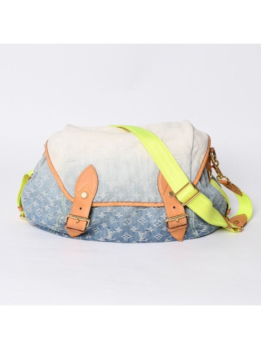 Louis Vuitton Denim Sunrise Shoulder Bag Blue Gradation